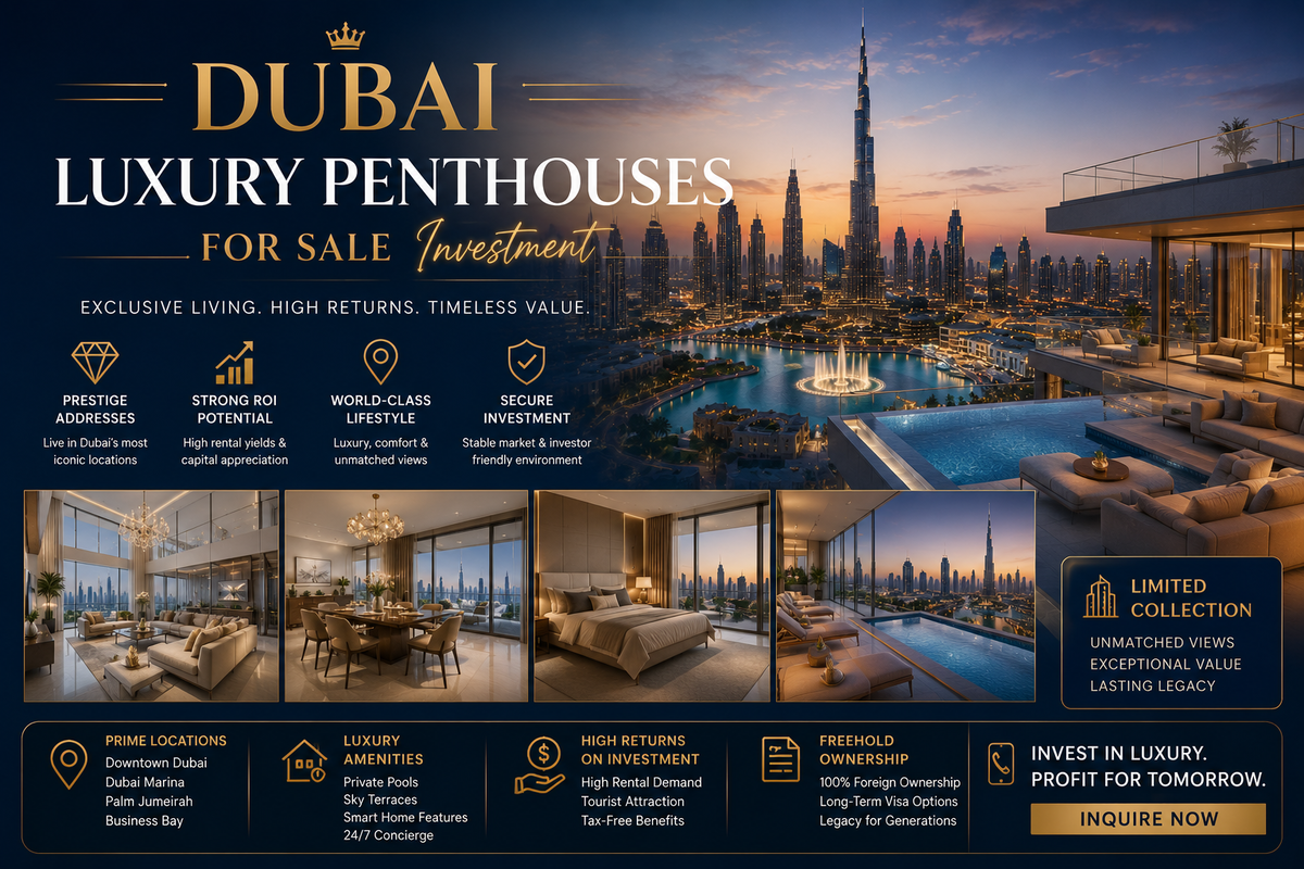 dubai luxury penthouses for sale investment