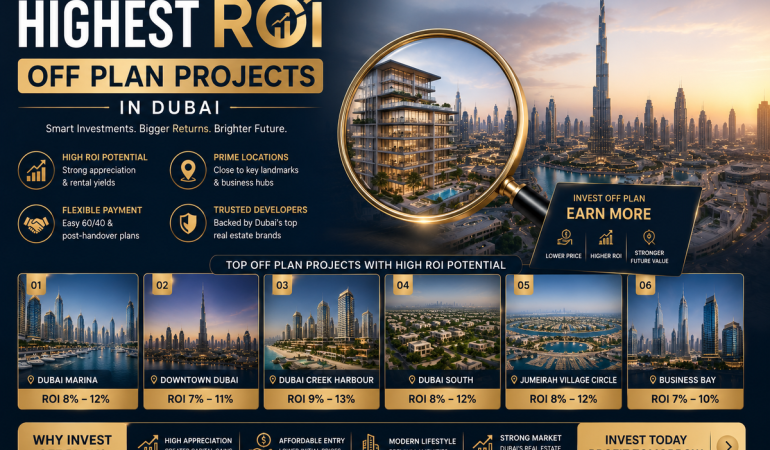 highest ROI off plan projects in dubai