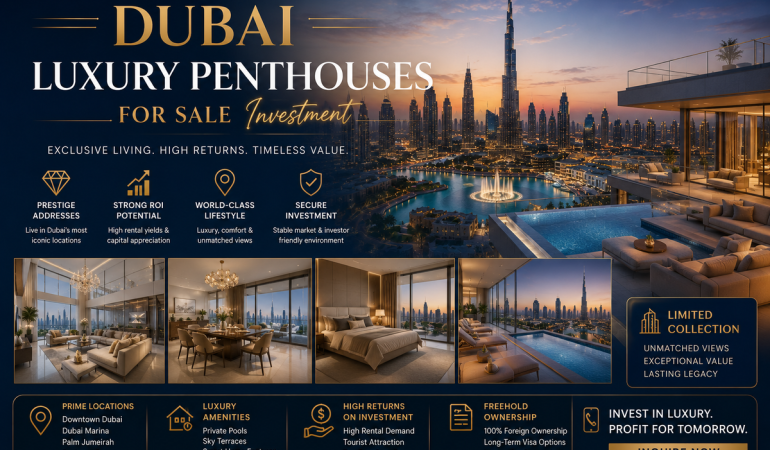 dubai luxury penthouses for sale investment