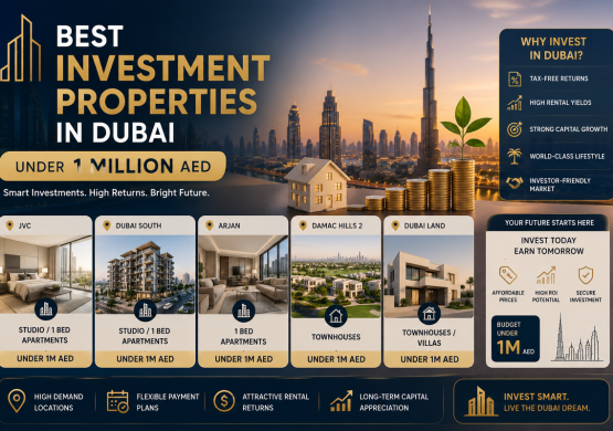 best investment properties in dubai under 1 million AED